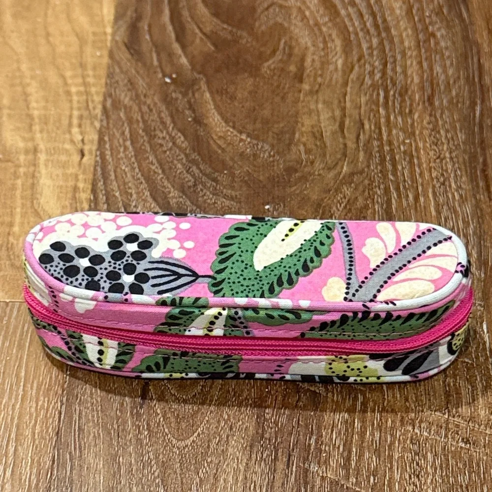 Vera Bradley Pink Green Floral Zip Pencil Case